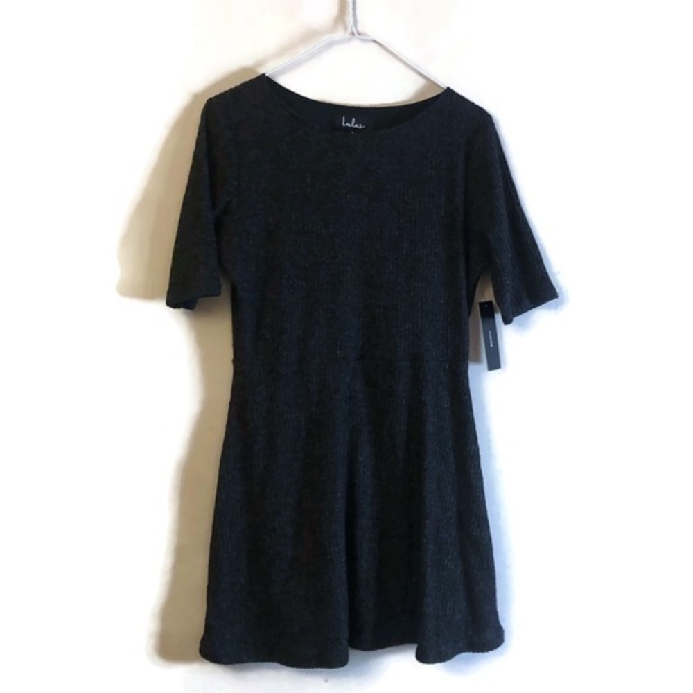 lulus womens dark gray short sleeve dress sz L